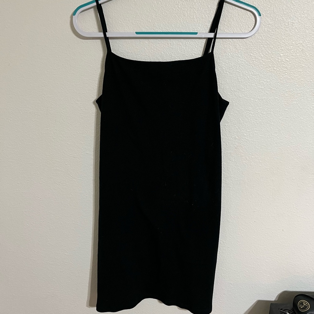 Aerie Black Ribbed Dress